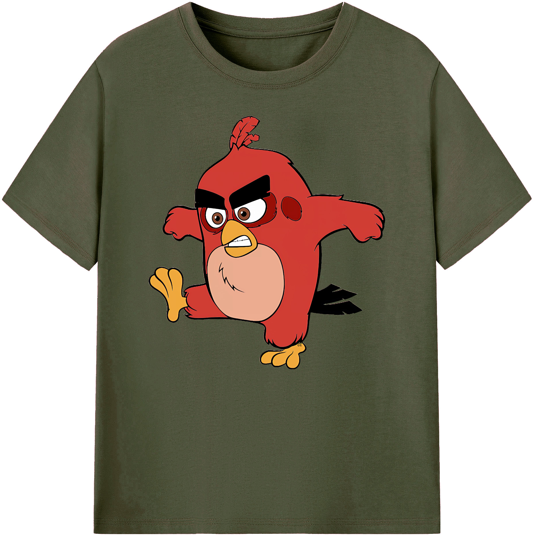 （画像用） Angry Birds アングリーバード 綿100％ メンズ半袖Tシャツ｜肌触りやわらか＆通気性